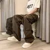 Pantaloni da uomo Pantaloni cargo casual da uomo Streetwear Pantaloni larghi con tasche larghe Pantaloni da lavaggio larghi Harajuku Hip Hop Pantaloni larghi da donna 805