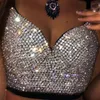 CAMESOSS Tanks Sexy Carnival Women Tanktops Beading Quality Party Corset Woman Bra Blusas Chest Binder Club Y2K Crop Top Ladies Kleding Camis 230410