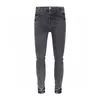 Jeans masculinos Mens Skinny Preto Rasgado Roxo Marca Design Angustiado Slim Fit Destruído Calças Stretch Calças Jeans