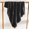 Шарфы в британском стиле ретро, клетчатый шарф с имитацией кашемира, мягкий шарф, женский зимний зимний уличный модный теплый платок с вырезом, удобный