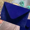 Greeting Cards 10pcs Square and Rectangle Navy Blue Velvet Envelope for 5x7 inch 6x6 Wedding Invitation 231110