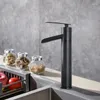 Bathroom Sink Faucets Basin Faucet Black Waterfall And Cold Water Mixer Tap Toilet Single Handle Moder