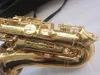 Saxofone alto de alta qualidade A-992 Eb-flat dourado Sax instrumentos musicais de latão com estojo bocal