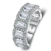 Cluster-Ringe Gem's Ballet 925 Sterling Silber Verlobungsring Weiß CZ Stein Kreis Hochzeit Ewigkeit Band Für Frauen Edlen Schmuck