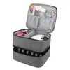 Sacs de rangement Voyage Polonais Double couche Étui de transport pour ongles Contient 30 bouteilles avec séparateurs portables