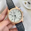 Wrist Watches for men 2023 mens Watches All dials work Quartz Watch High Quality Top Luxury Brand Chronograph Clock Iw Fashion leather Strap Montre de luxe Type three