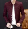 Männer Anzüge Koreanische Version Anzug Jacke Slim Fit 1 Stück Muster Blazer Hochzeit Bräutigam Prom Bankett Tragen Frühling Herbst mantel Für Männer