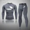 Intimo termico da uomo Intimo termico invernale Intimo da uomo Pelli da jogging Compressione Pantaloni lunghi Camicia Leggings Set sportivi Tuta da ginnastica Rashgard Uomo 231110