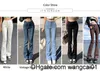 Kvinnors jeans zoenova flare jeans låg midja lösa komfortb jeans för kvinnor byxor 2022 elastisk mode pojkvän sty denim byxbyxor 0410h23