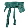 Ceintures couleur unie large Obi taille robe ceinture pour femmes noeud papillon Wrap fermeture éclair Cummerbund Corset ceinture
