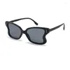Occhiali da sole 2023 Personalità PC per adulti Eleganti occhiali vintage con protezione UV Trend Blush Eyewear