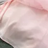 Kızların Asma Elbise 2023 Yaz Fransız 3d Gül tatlı saf şehvetli rüzgar bel sarmış kolsuz A-line elbise