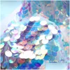 Party Decoration Iridescent Sequin TablecoLTH Glitter Tyg Bakgrunder för bröllop Jul Baby Shower Mermaid Diy Decor Drop Deli Dhcrg