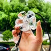 Avize Kristal 3D Çiçek Araç Kolye Şanslı Asma Süs Cam berrak kristaller boncuk prizmaları suncatcher moda iç dekorasyon