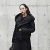 Damesjassen Seak dames katoenen jassen gothic stijl kleding winterstofstof windscheiding zwart jasje