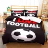 Conjuntos de cama Futebol Esporte Padrão Duveta Capa Set Footballstar para Aldult Kids Bed Game Quilt Consolador