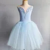 Scene Wear Sky Blue Ballet Tutu kjol Kvinnor klär sig långa vestidos för flickor Performance Clothing Swan Belly Dance kjolar Balet Girl