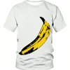 Camisetas masculinas 2023 A camisa curta 3D Banana engraçada interessante em estilo anime de anime confortável