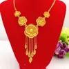 Pendants Gold Plated Jewelry Women's 5 Flower Set Necklace For Women Bride Fashion Wedding Anniversary Engagement Fine Gifts