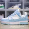 Luksusowe designerskie buty Casual Treaker Triple Triple White Pink Sky Blue Abloh Black Green Yellow Denim Niski Virgil Męs