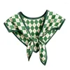 Scarves Polka Dot Scarf For Women Houndstooth Floral Shawl Simulation Silk