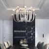 Lustres Moderne De Luxe Lustre En Cristal En Verre Éclairage Suspendu Pour Salon Chambre Cuisine Île Pendentif Lampe Décoration De La Maison