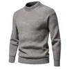 Men's Sweaters Mens Winter Knitted Sweater Crewneck Soft Warm Casual Pullovers For Man 2023 Brand Solid Color Mock Turtleneck Male