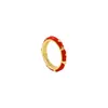 Pierścienie klastra Modna kolorowa szkliwa olejna dla kobiet modne złoto Pleaste palcem koreańskie prezenty biżuterii