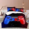Постилочные наборы наборов Gamepad Controller спальня для мальчиков подростковой игры для обложки одеяла с двойными размерами видеоигры Кровать