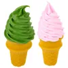 Decorazione per feste 2 pezzi Simulazione Gelato Modellazione Figurine Decorative Gelato Prop Bambini Mini giocattoli Ghiaccioli Plastica Torte per bambini piccoli