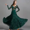 Vestidos de dança de salão de bola de renda com deco