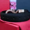 Luxury Designer belts Men fashion denim belts Classic vintage letter smooth buckle Double-sided available casual belt width 3.3cm wholesale
