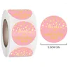 Wrap Prezent 250pcs Stamping Pink Polka Dot Greeting Card Dekoracja DZIECKA