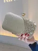 Sacs de soirée Sac d'embrayage en cristal Mariage Mariage Party Bridal Prom Dinner Sparkly Righestone Glitter Handsbag Gold 231110