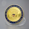 Konst och hantverk Guldmynt Vita huset Trump målarfärg Gilded Commemorative Coin Foreign Trade Digital Virtual Coin