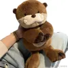 Stuffed Plush Animals Otter Doll Action Figure Pendant Plush Toy Anime High Appearance Lifelike Soft Ermine Otter Cartoon Christmas Gift