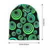 Berets Neon Blue and Green Knit Hat Custom Cap Streetwear Anime Women Men's