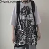 メンズTシャツゴススカルTシャツプリントトップ女性パンクショートセブ特大Tシャツ男性