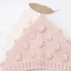 Hair Accessories Solid Color Cute Princess Baby Knitted Hat Winter Warm And Cold Beanie Fancy Hairball Soft Comfortable Adjustable Size