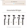 Selfie Monopods L15 1.11M Bluetooth Selfie Stick W/ Removable Fill Light Stable Foldable Remote Control Tripod Stand for Iphone Q231110