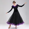 المرحلة ارتداء قاعة الرقص الفالس الحديثة فستان الرقص فساتين منافسة الرقص القياسي للملابس التانغو MQ291