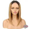 Lace Wigs Hot selling wigs, women's short straight hair, center split, real hair, color wig headgear