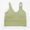 Sujetador de Yoga para mujer de verano en forma de U No 24 anillo incorporado almohadilla en el pecho Sujetador deportivo para mujer gimnasio sin mangas Fitness Yoga moda Tank Top sujetadores