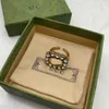 Vintage G G CLASSIC BB FF CD för klusterringar Designer Women Ring Luxury Rings Open Letter Rose Gold Fashion Jewelle Valen