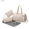 Torby na pieluchy duża pojemność Mommy Bag 5pcs/Set Baby Diaper Torby na mamę torbę pieluszką ze zmieniającą się podkładką wodoodporną Pakiet Miejsca Bagl231110