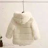 Vestes d'hiver filles manteau de fourrure élégant bébé fille Faux et s Imitation Rex lapin vêtements d'extérieur pour bébés à capuche TZ170 231109