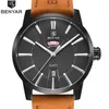 Polshorloges Benyar 5101 Men Sport Watches Heren Quartz Clock Man Army Militaire Leather Leather Pols Watch Date Relogio Masculino in Gift Box