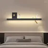 Wall Lamp Modern Led Minimalist Bedroom Bedside Interior Lighting With Spotlight Living Room Background El Home Decor Fixture