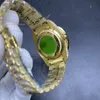 Hoogwaardige herenkijk Goud Iced Out Diamond Populair horloge 40 mm blauw gezicht volledig automatisch mechanisch horloges leven waterdicht