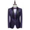 Suits męski Blazers 2023 Moda swobodne biznesowe sukienki kwiatowe ślubne Slim Fit Drukowane spodnie do mokrej kamizelki